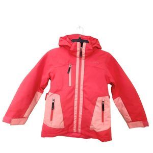 Planet Earth Girls Winter Snowboarding Jacket Small Orange Full Zip Insulated